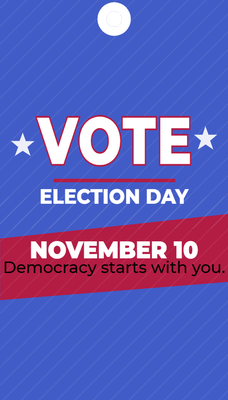 Custom Hang Tags Multiple Sizes Election Day