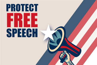 Custom Outdoor Mesh Banners Multiple Sizes Protect Free Speech