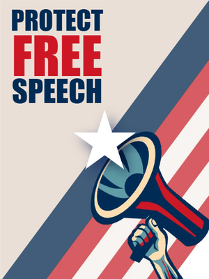Custom Outdoor Mesh Banners Multiple Sizes Protect Free Speech