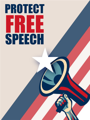 Custom Outdoor Mesh Banners Multiple Sizes Protect Free Speech