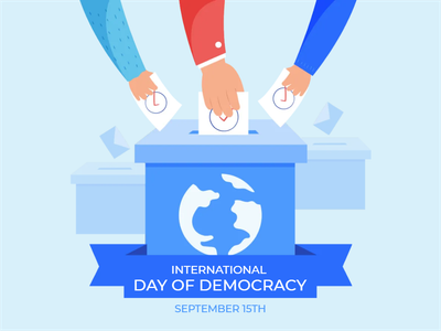 Custom Outdoor Mesh Banners Multiple Sizes Day Of Democracy