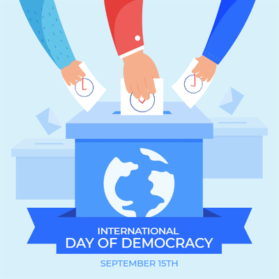 Custom Outdoor Mesh Banners Multiple Sizes Day Of Democracy