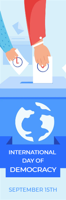 Custom Outdoor Mesh Banners Multiple Sizes Day Of Democracy