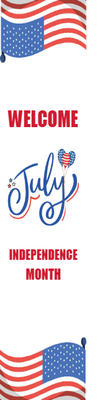 Custom Outdoor Mesh Banners Multiple Sizes Welcome July