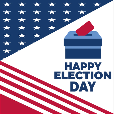 Custom Outdoor Mesh Banners Multiple Sizes Happy Election Day