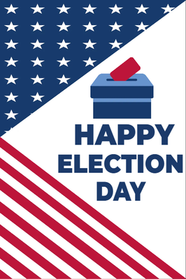 Custom Outdoor Mesh Banners Multiple Sizes Happy Election Day