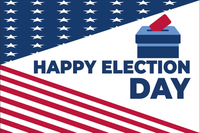 Custom Outdoor Mesh Banners Multiple Sizes Happy Election Day