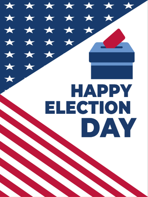 Custom Outdoor Mesh Banners Multiple Sizes Happy Election Day