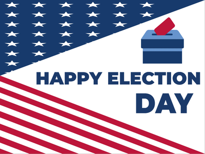 Custom Outdoor Mesh Banners Multiple Sizes Happy Election Day