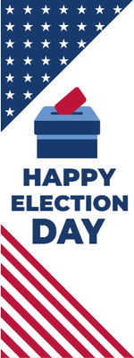 Custom Outdoor Mesh Banners Multiple Sizes Happy Election Day