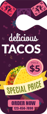 Custom Mirror Hangers Multiple Sizes Delicious Tacos