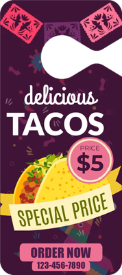 Custom Mirror Hangers Multiple Sizes Delicious Tacos
