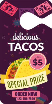 Custom Mirror Hangers Multiple Sizes Delicious Tacos