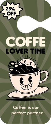 Custom Mirror Hangers Multiple Sizes Coffee Lover