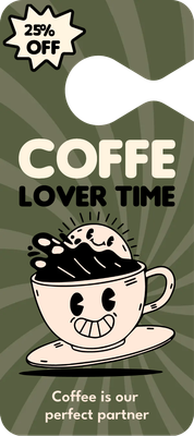Custom Mirror Hangers Multiple Sizes Coffee Lover