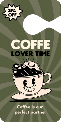 Custom Mirror Hangers Multiple Sizes Coffee Lover