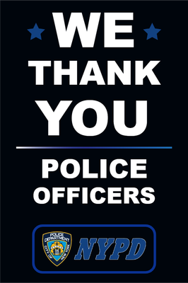 Custom Outdoor Yard Signs Multiple Sizes Police Officer