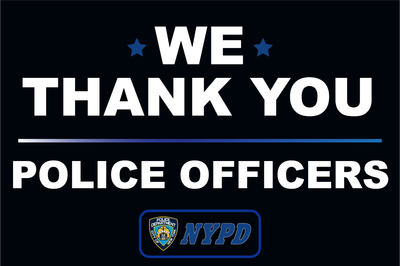 Custom Outdoor Yard Signs Multiple Sizes Police Officer