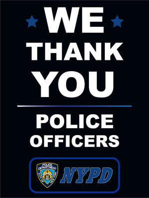 Custom Outdoor Yard Signs Multiple Sizes Police Officer