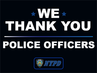 Custom Outdoor Yard Signs Multiple Sizes Police Officer