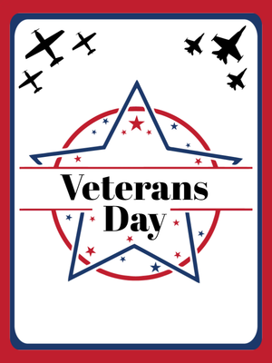 Custom Outdoor Yard Signs Multiple Sizes Happy Veterans Day