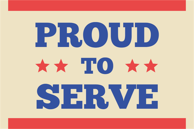 Custom Outdoor Yard Signs Multiple Sizes Proud to Serve