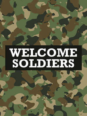 Custom Outdoor Yard Signs Multiple Sizes Welcome Soldiers