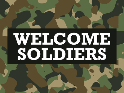 Custom Outdoor Yard Signs Multiple Sizes Welcome Soldiers