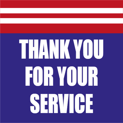 Custom Outdoor Yard Signs Multiple Sizes Veterans Thank You Service