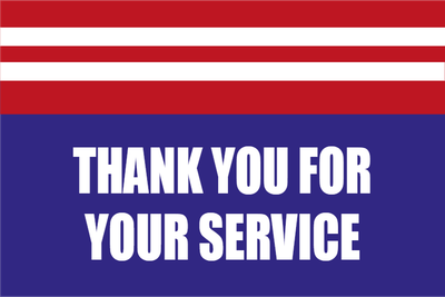 Custom Outdoor Yard Signs Multiple Sizes Veterans Thank You Service