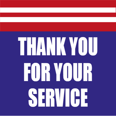 Custom Outdoor Yard Signs Multiple Sizes Veterans Thank You Service