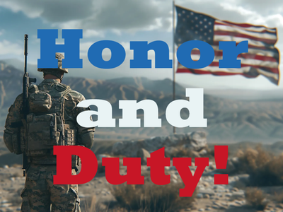 Custom Outdoor Yard Signs Multiple Sizes Honor and Duty