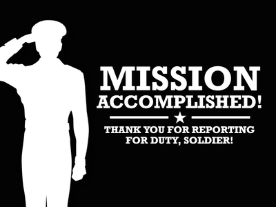 Custom Outdoor Yard Signs Multiple Sizes Mission Accomplished