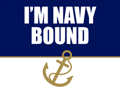 Custom Outdoor Yard Signs Multiple Sizes Navy Bound