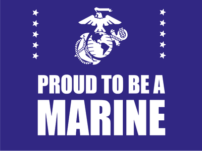 Custom Outdoor Yard Signs Multiple Sizes Proud Marine Sign