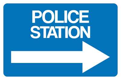 Custom Outdoor Yard Signs Multiple Sizes Police Station