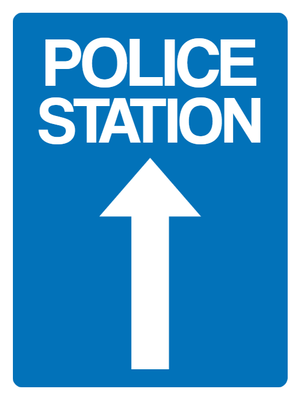 Custom Outdoor Yard Signs Multiple Sizes Police Station