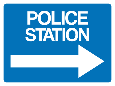 Custom Outdoor Yard Signs Multiple Sizes Police Station