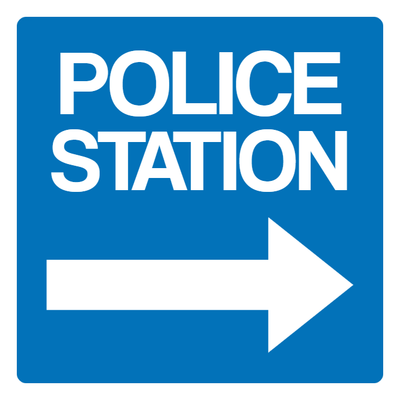 Custom Outdoor Yard Signs Multiple Sizes Police Station