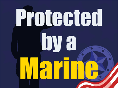 Custom Outdoor Yard Signs Multiple Sizes Protected by a Marine