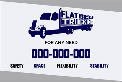 Custom Outdoor Yard Signs Multiple Sizes Flat Bed Trucking For Any Need