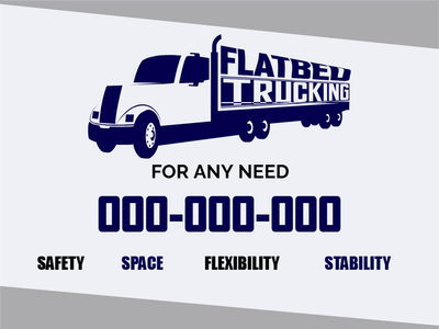Custom Outdoor Yard Signs Multiple Sizes Flat Bed Trucking For Any Need