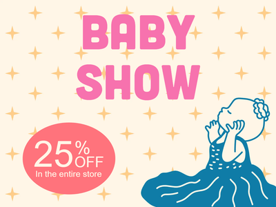 Custom Outdoor Yard Signs Multiple Sizes Baby Show
