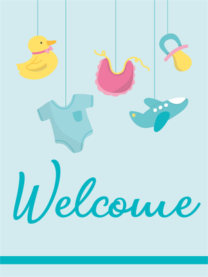 Custom Outdoor Yard Signs Multiple Sizes Welcome Baby