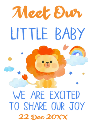 Custom Outdoor Yard Signs Multiple Sizes Meet Our Little Baby