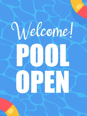Custom Outdoor Yard Signs Multiple Sizes Welcome Open Pool