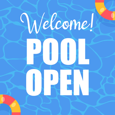 Custom Outdoor Yard Signs Multiple Sizes Welcome Open Pool
