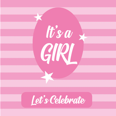 Custom Outdoor Yard Signs Multiple Sizes Girl Let's Celebrate