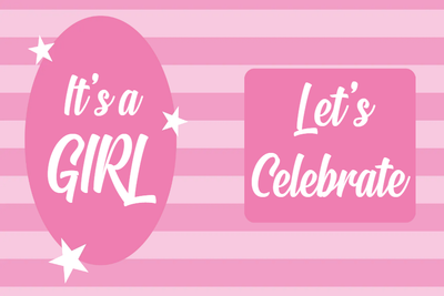 Custom Outdoor Yard Signs Multiple Sizes Girl Let's Celebrate