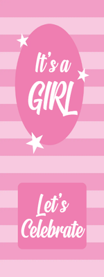 Custom Outdoor Yard Signs Multiple Sizes Girl Let's Celebrate